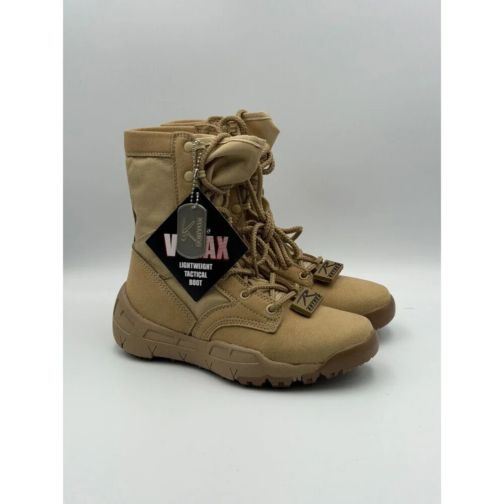 NWT Rothco V-Max Lightweight Tactical Boot Men's 5R Coyote Brown Lace Up Hiking